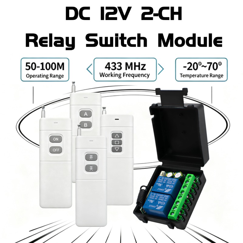 Modul Penerima Relai DC 12V de - 433Mhz Receiver Module ulasan dan harga